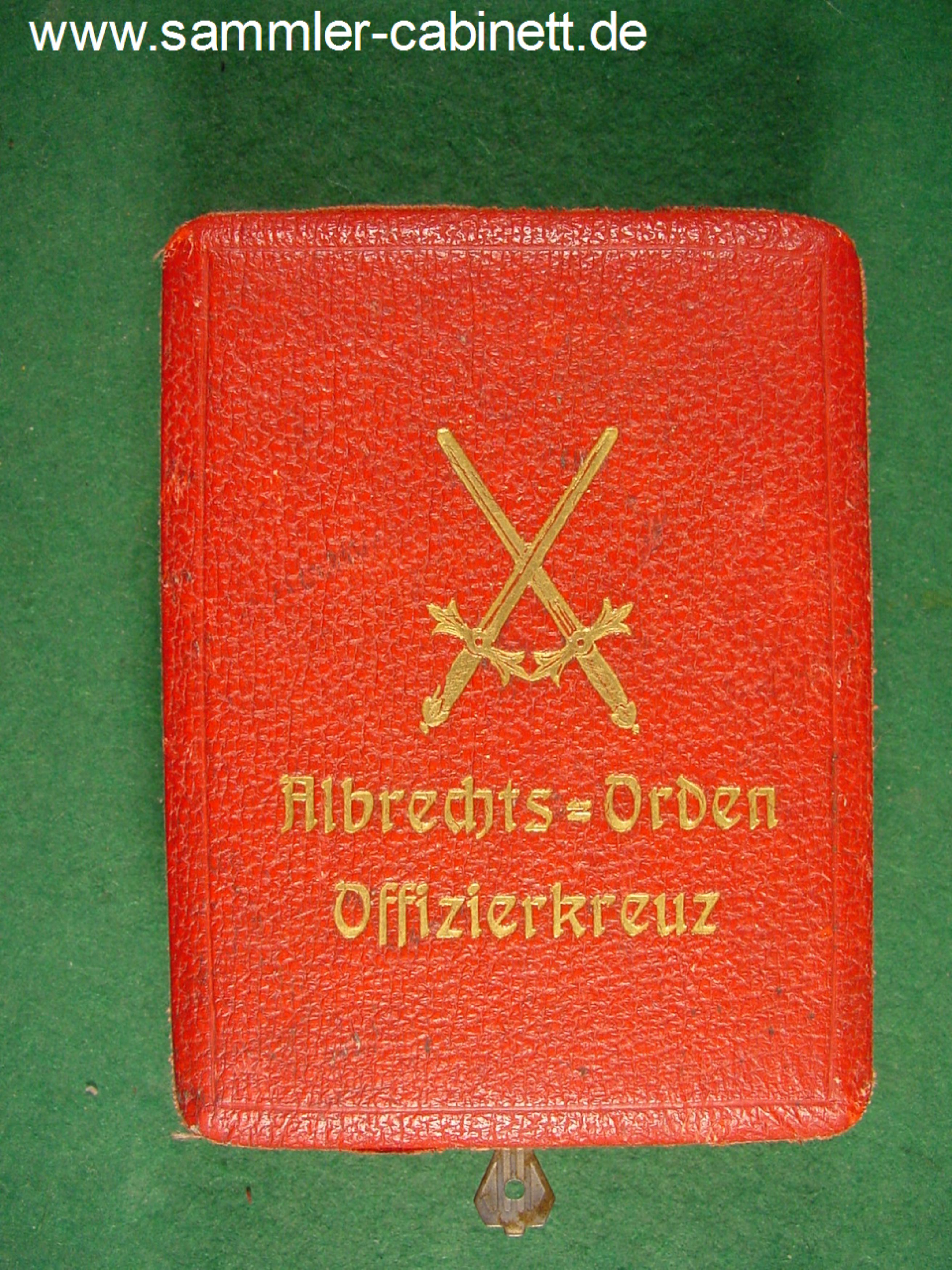 Albrechtsorden 2. Modell - Offiziers - Steckkreuz mit...